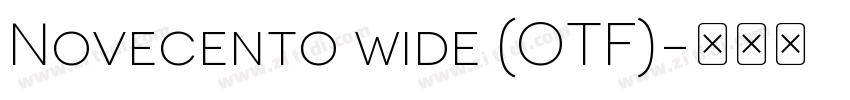 Novecento wide (OTF)字体转换